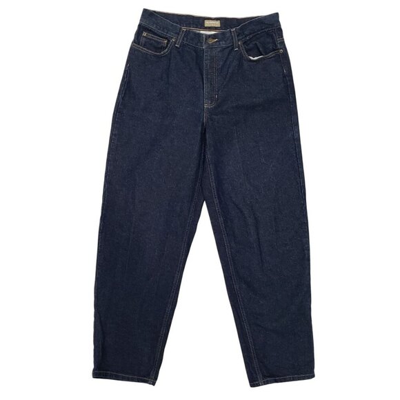 VTG Liz Claiborne Dark Denim High Rise Mom Jeans Size 14 100% Cotton - Picture 1 of 12
